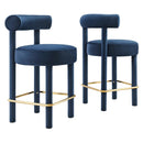 Toulouse Performance Velvet Counter Stool Set of 2 by Modway by HouseOfZazla