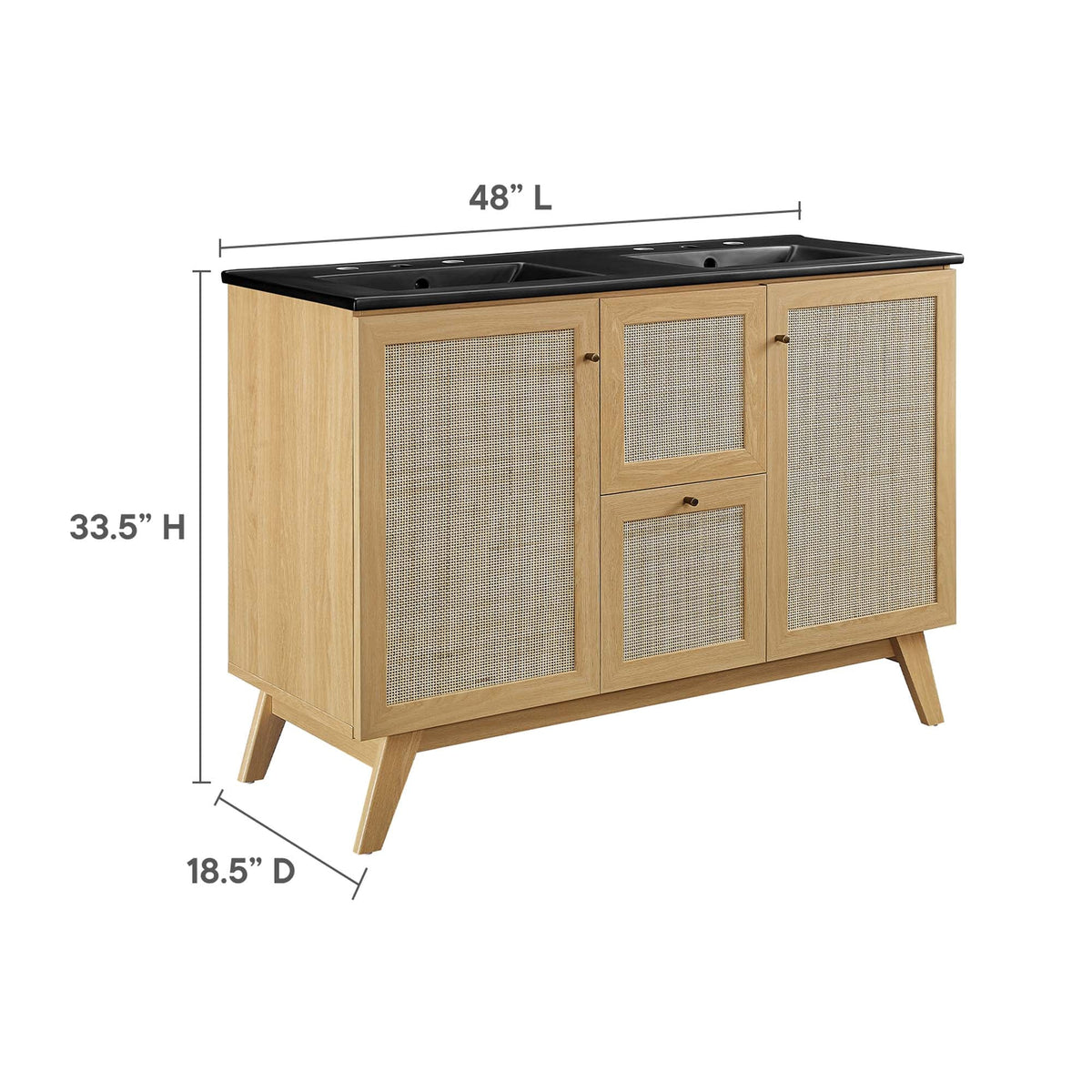 Soma 48" Double Sink Bathroom Vanity by Modway, photo 13 of 28