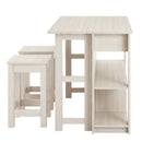 Meadowbrook 3-Piece Kitchen Island and Stool Set by HouseOfZazla
