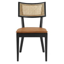 Caledonia Vegan Leather Upholstered Wood Dining Chairs Set of 2 by Modway by HouseOfZazla