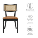 Caledonia Vegan Leather Upholstered Wood Dining Chairs Set of 2 by Modway by HouseOfZazla