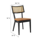 Caledonia Vegan Leather Upholstered Wood Dining Chairs Set of 2 by Modway by HouseOfZazla