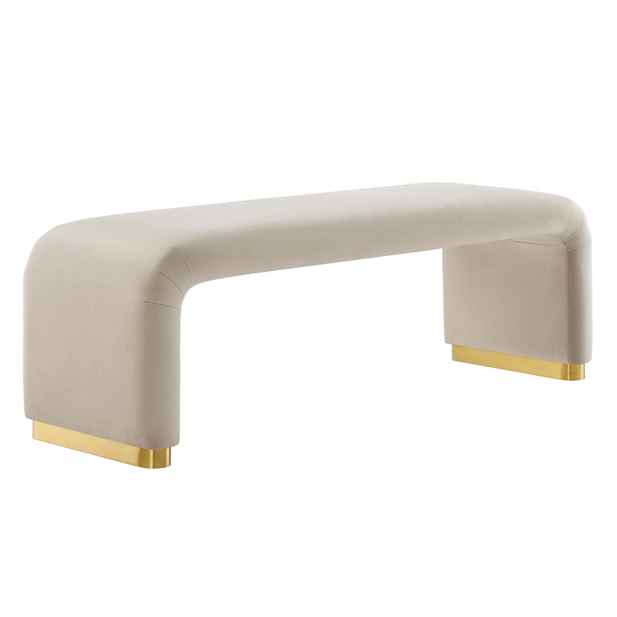 Koda Performance Velvet Waterfall Long Bench by Modway, photo 43 of 46