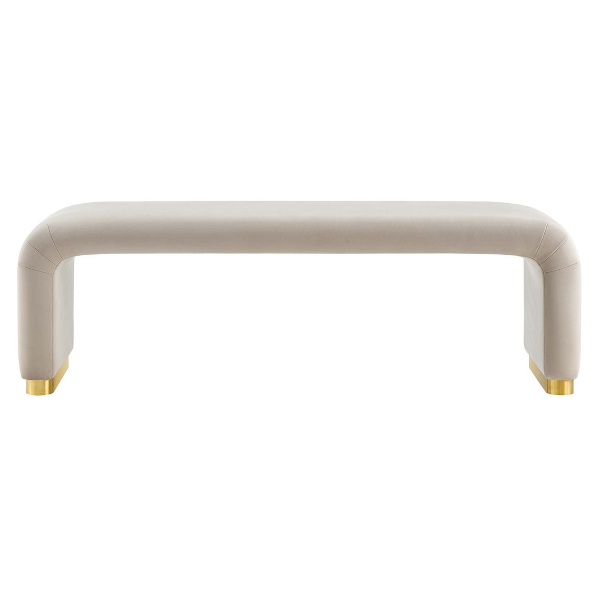 Koda Performance Velvet Waterfall Long Bench by Modway, photo 22 of 46