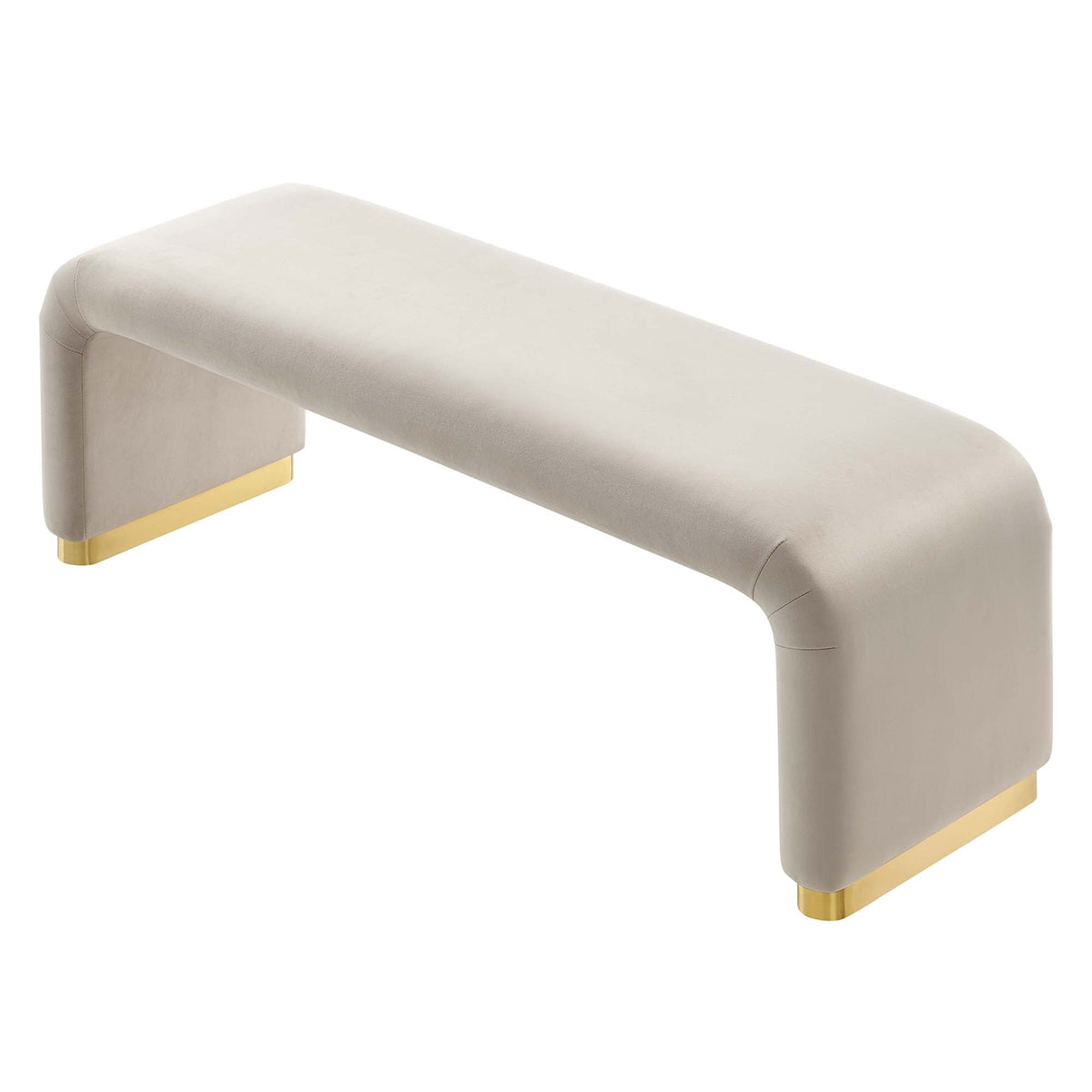 Koda Performance Velvet Waterfall Long Bench by Modway, photo 16 of 46