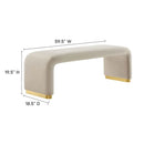 Koda Performance Velvet Waterfall Long Bench by Modway by HouseOfZazla