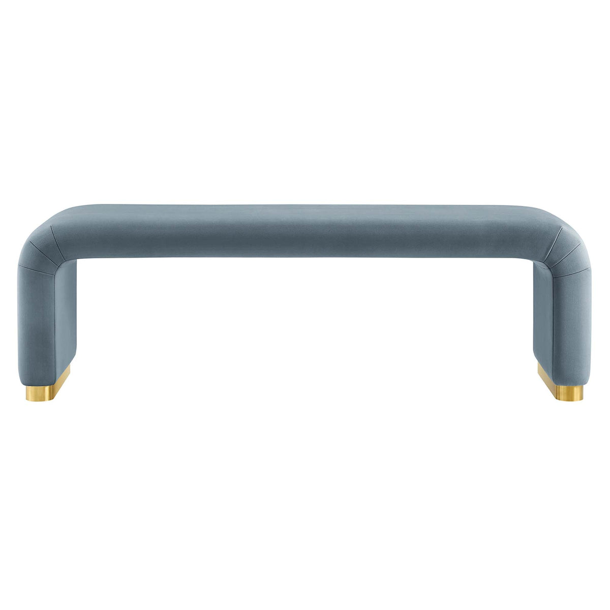 Koda Performance Velvet Waterfall Long Bench by Modway, photo 21 of 46