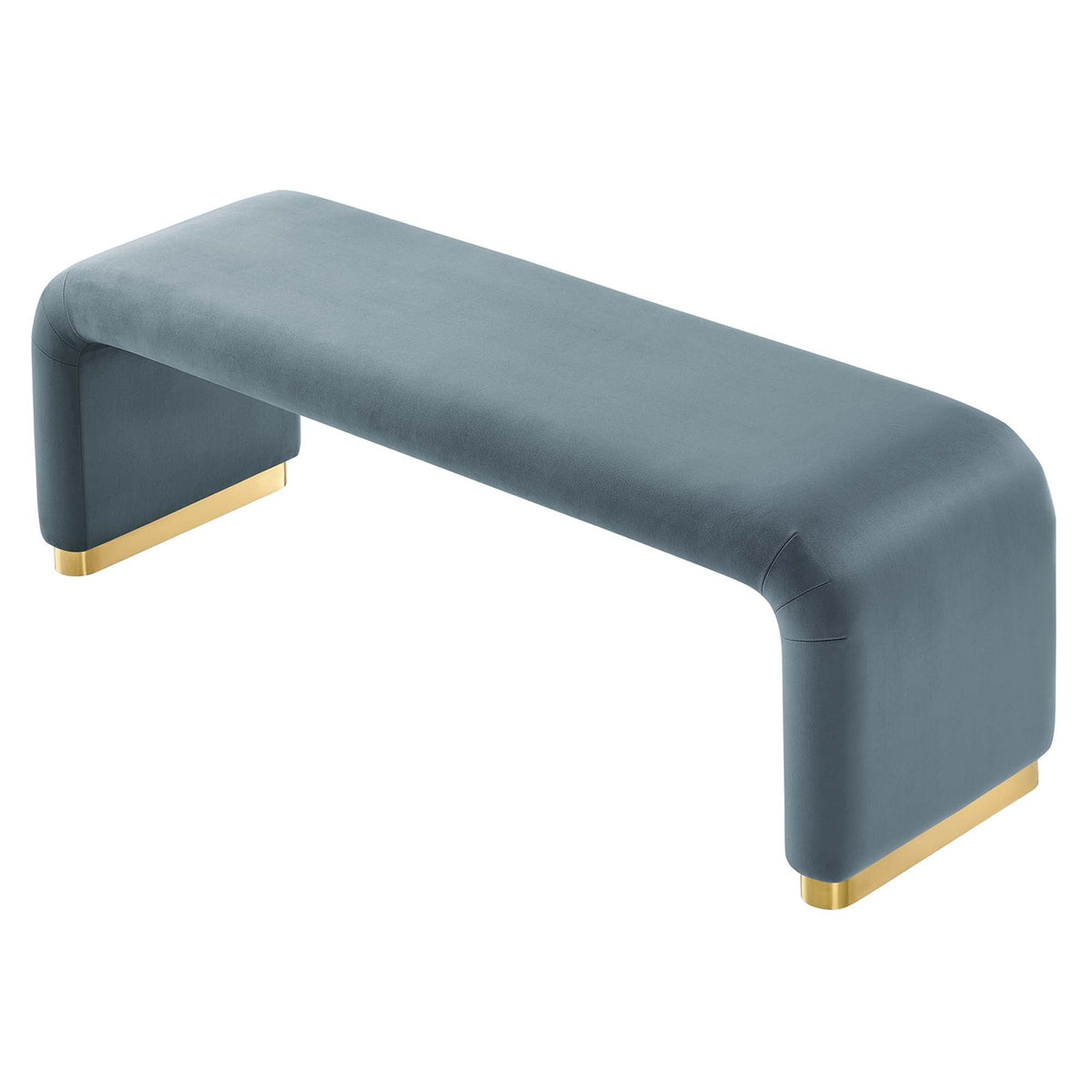 Koda Performance Velvet Waterfall Long Bench by Modway, photo 15 of 46