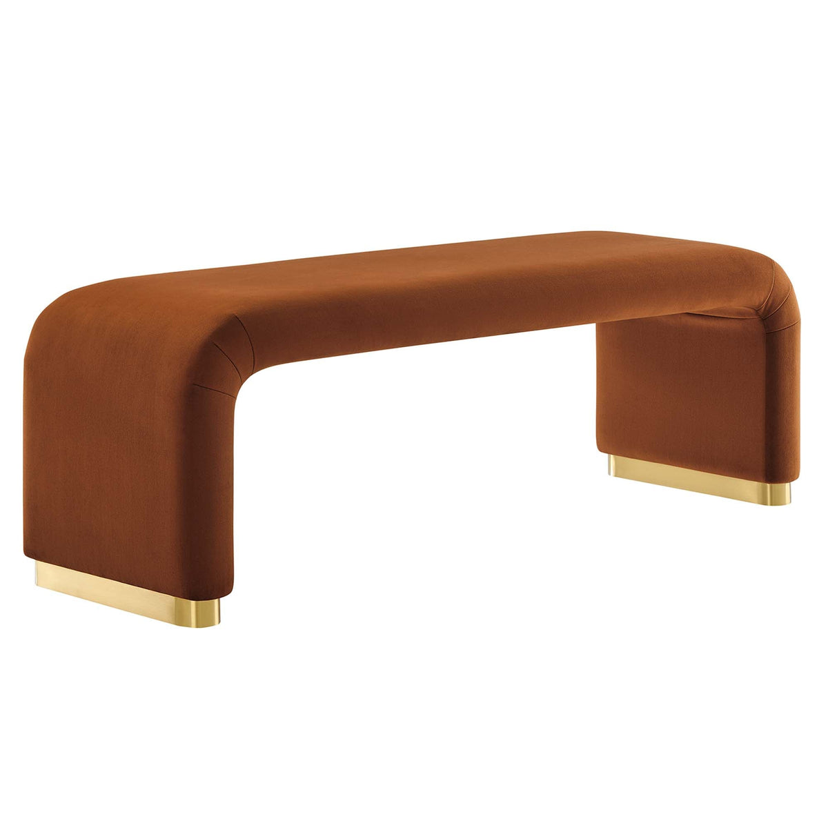 Koda Performance Velvet Waterfall Long Bench by Modway, photo 41 of 46