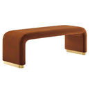 Koda Performance Velvet Waterfall Long Bench by Modway by HouseOfZazla