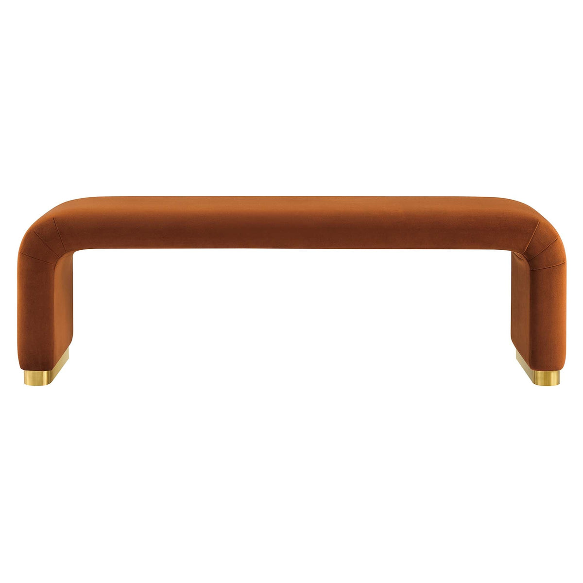 Koda Performance Velvet Waterfall Long Bench by Modway, photo 20 of 46