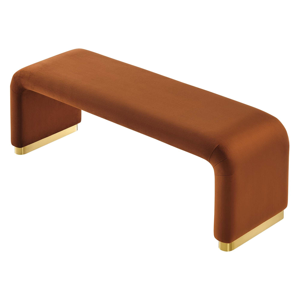 Koda Performance Velvet Waterfall Long Bench by Modway, photo 14 of 46