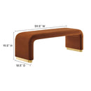 Koda Performance Velvet Waterfall Long Bench by Modway by HouseOfZazla