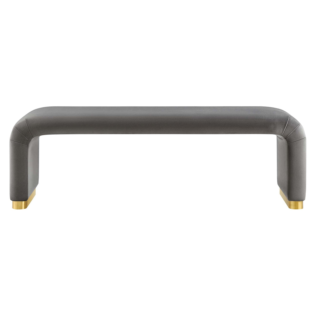 Koda Performance Velvet Waterfall Long Bench by Modway, photo 5 of 46