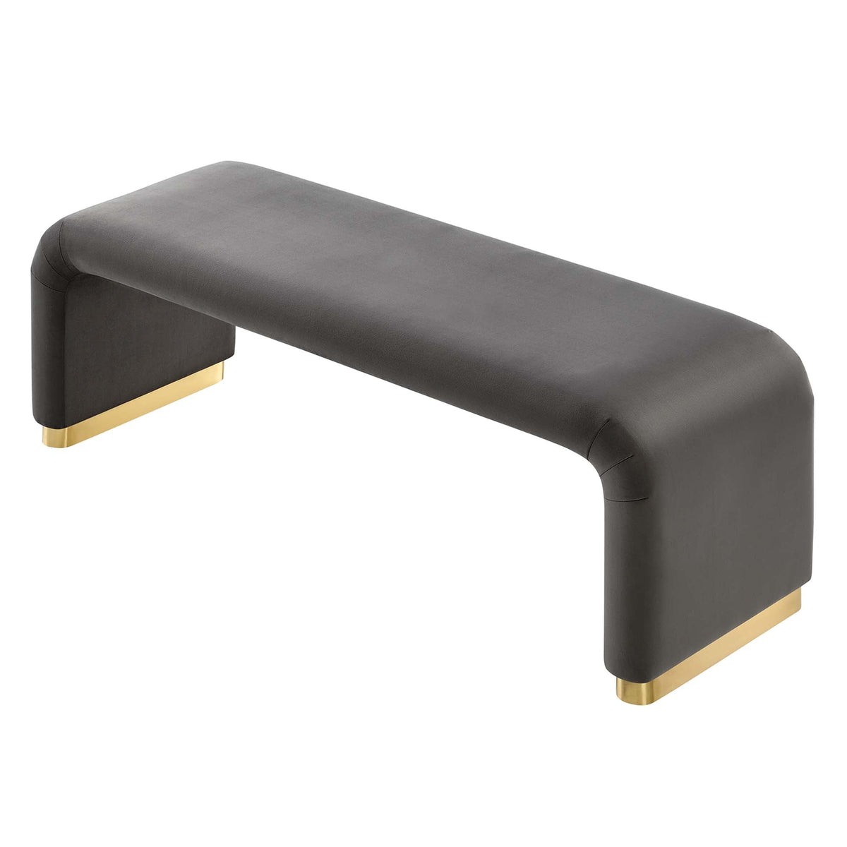 Koda Performance Velvet Waterfall Long Bench by Modway, photo 6 of 46