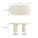 Caspian 72" Oval Concrete Dining Table by Modway by HouseOfZazla