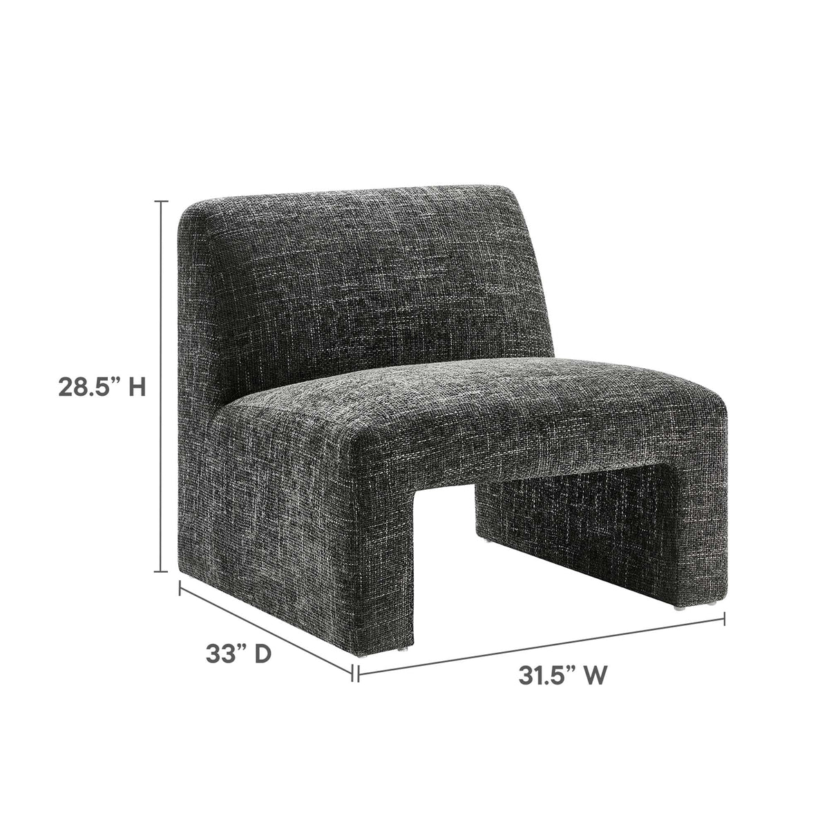 Amita Chenille Upholstered Accent Chair by Modway, photo 12 of 14