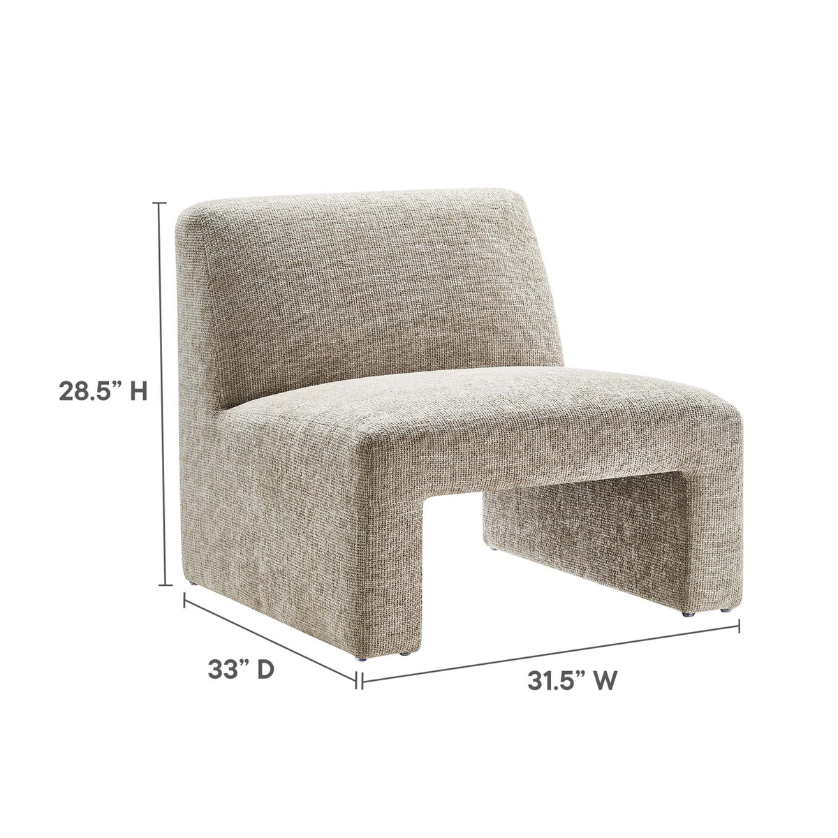 Amita Chenille Upholstered Accent Chair by Modway, photo 3 of 14