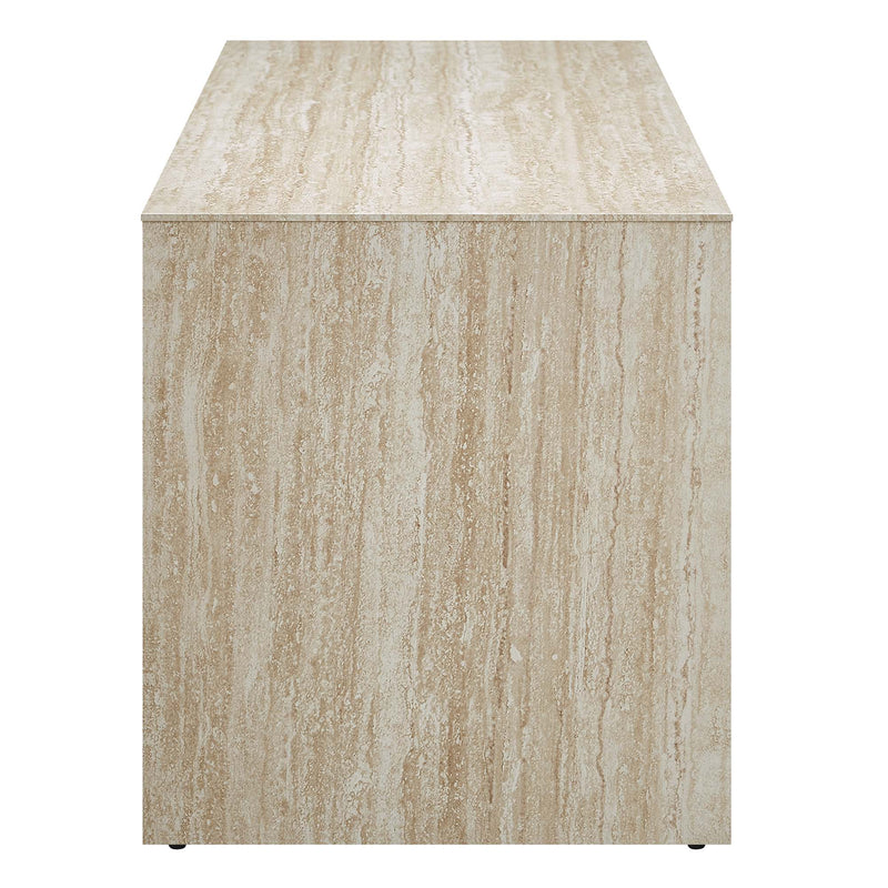 Mirella 62" Faux Travertine Long Bench by Modway, photo 5 of 7