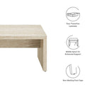 Mirella 62" Faux Travertine Long Bench by Modway by HouseOfZazla