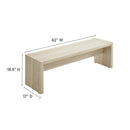 Mirella 62" Faux Travertine Long Bench by Modway by HouseOfZazla