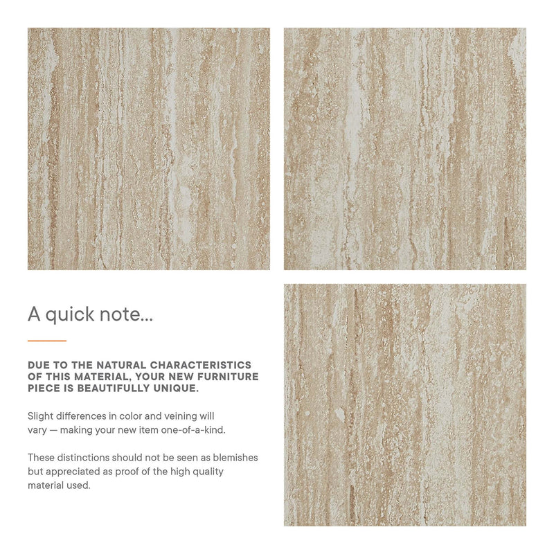Mirella 62" Faux Travertine Long Bench by Modway, photo 2 of 7