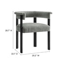 Imogen Fabric Upholstered Barrel Dining Chairs Set of 2 by HouseOfZazla