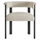 Imogen Fabric Upholstered Barrel Dining Chairs Set of 2 by HouseOfZazla
