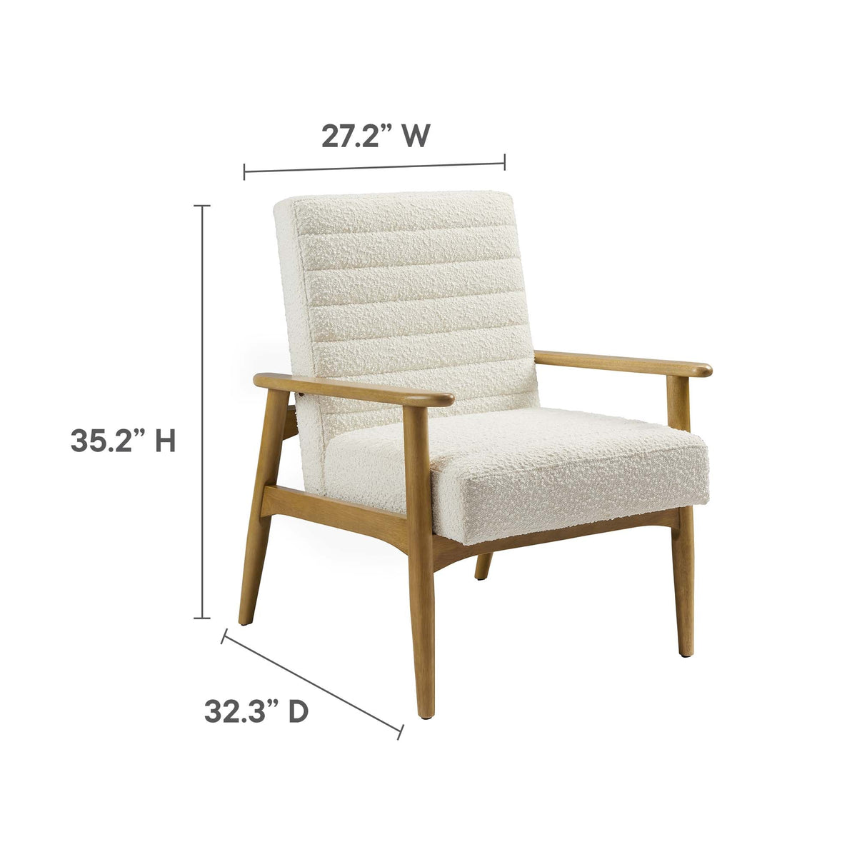 Jensen Boucle Fabric Accent Chair by Modway, photo 12 of 14