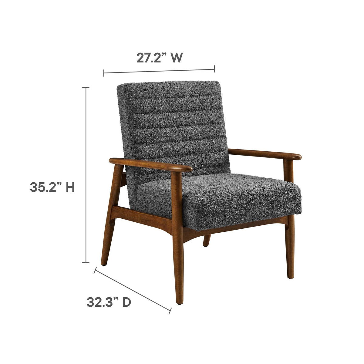 Jensen Boucle Fabric Accent Chair by Modway, photo 3 of 14