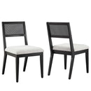 Nimba Faux Rattan Fabric Dining Chairs Set of 2 by Modway by HouseOfZazla