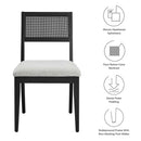 Nimba Faux Rattan Fabric Dining Chairs Set of 2 by Modway by HouseOfZazla