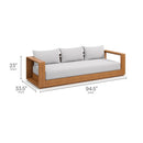 Tahoe Outdoor Patio Acacia Wood Ottoman by Modway by HouseOfZazla