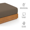 Tahoe Outdoor Patio Acacia Wood Ottoman by Modway by HouseOfZazla