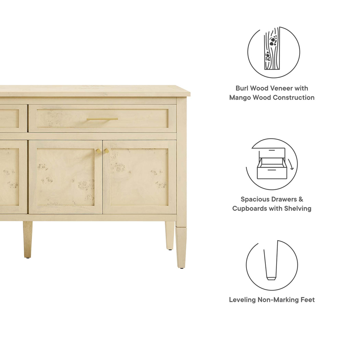 Elysian 62" Wood Sideboard by Modway, photo 2 of 14