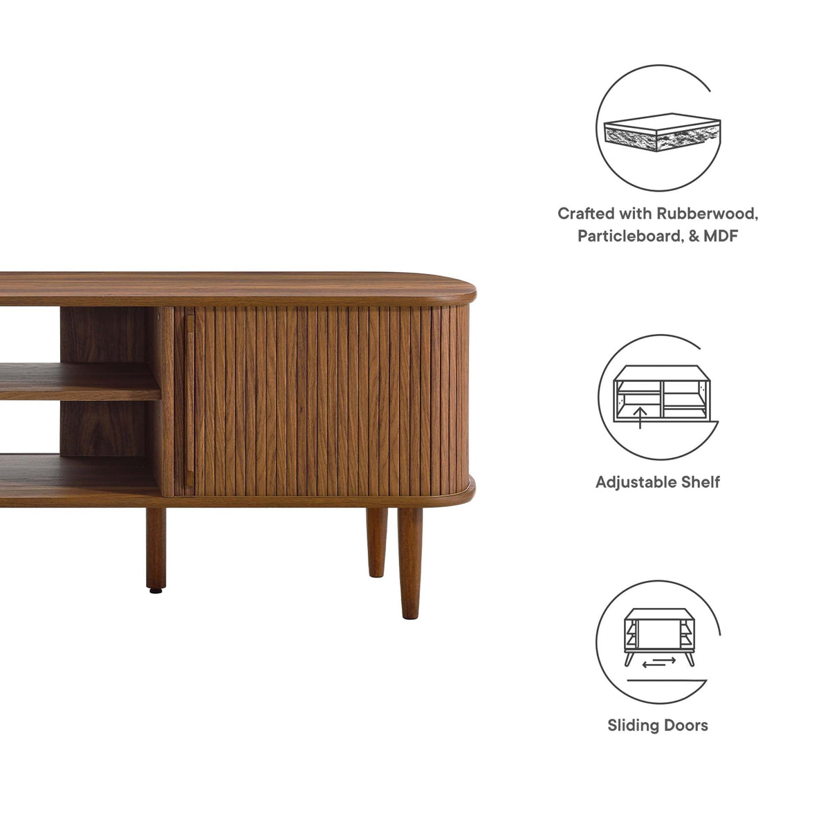 Contour 63" Wood TV Stand by Modway, photo 2 of 14