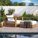 Tahoe 2-Piece Outdoor Patio Acacia Wood Armchair and Ottoman Set by Modway by HouseOfZazla