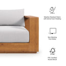 Tahoe 2-Piece Outdoor Patio Acacia Wood Armchair and Ottoman Set by Modway by HouseOfZazla