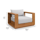 Tahoe 2-Piece Outdoor Patio Acacia Wood Armchair and Ottoman Set by Modway by HouseOfZazla