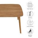 Vienna 46" Square Outdoor Patio Teak Wood Dining Table by Modway by HouseOfZazla