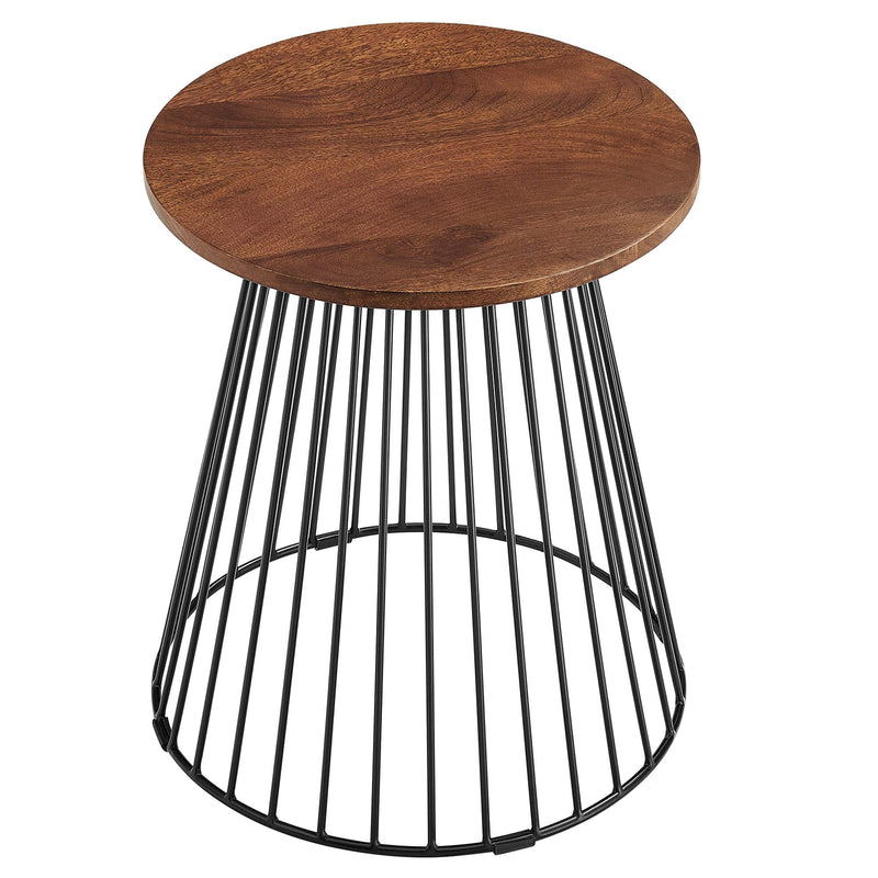 Valeo Round Wood and Metal Side Table by Modway, photo 4 of 7