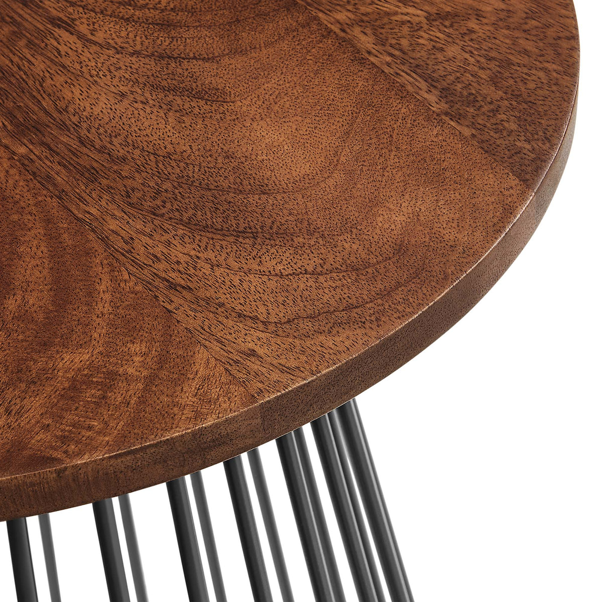 Valeo Round Wood and Metal Side Table by Modway, photo 6 of 7