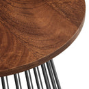 Valeo Round Wood and Metal Side Table by Modway by HouseOfZazla