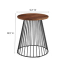 Valeo Round Wood and Metal Side Table by Modway by HouseOfZazla