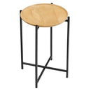 Xilo Round Wood and Metal Side Table by Modway by HouseOfZazla