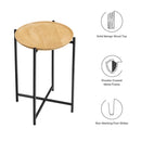Xilo Round Wood and Metal Side Table by Modway by HouseOfZazla