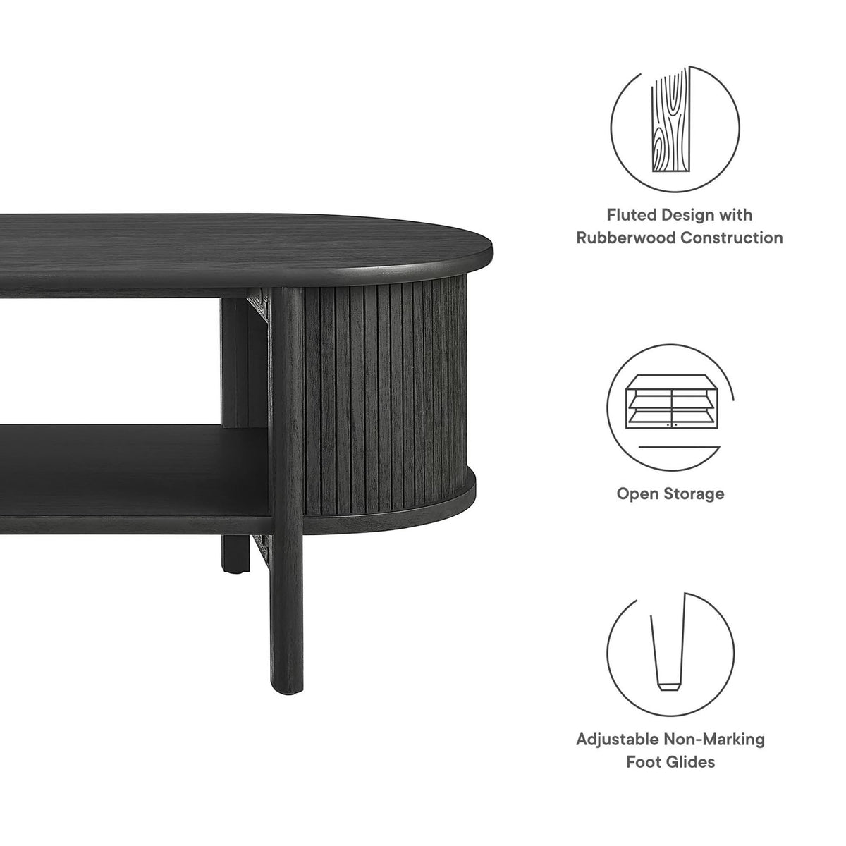 Cadence Coffee Table by Modway Mid-Century Modern Rubberwood, photo 19 of 21