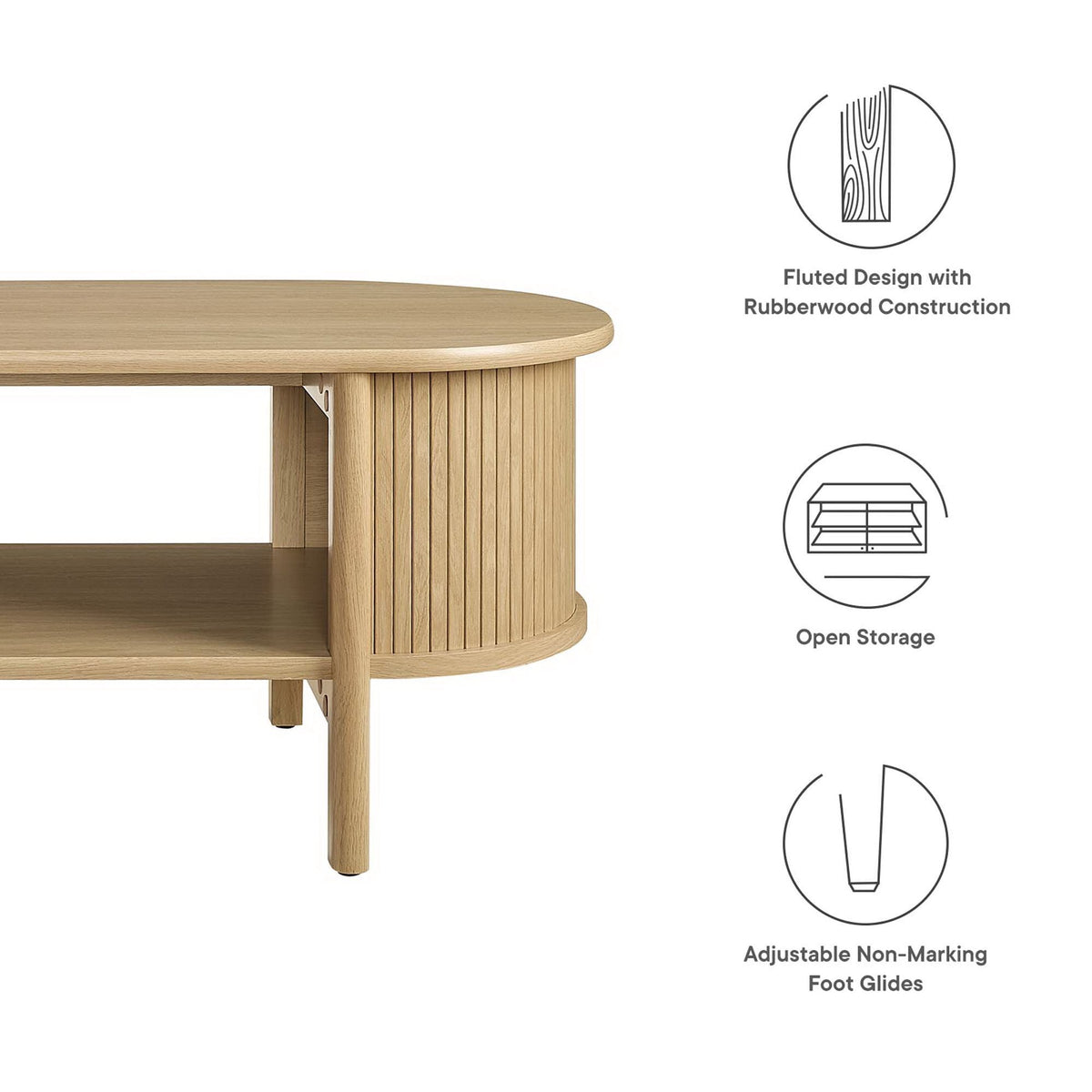 Cadence Coffee Table by Modway Mid-Century Modern Rubberwood, photo 16 of 21