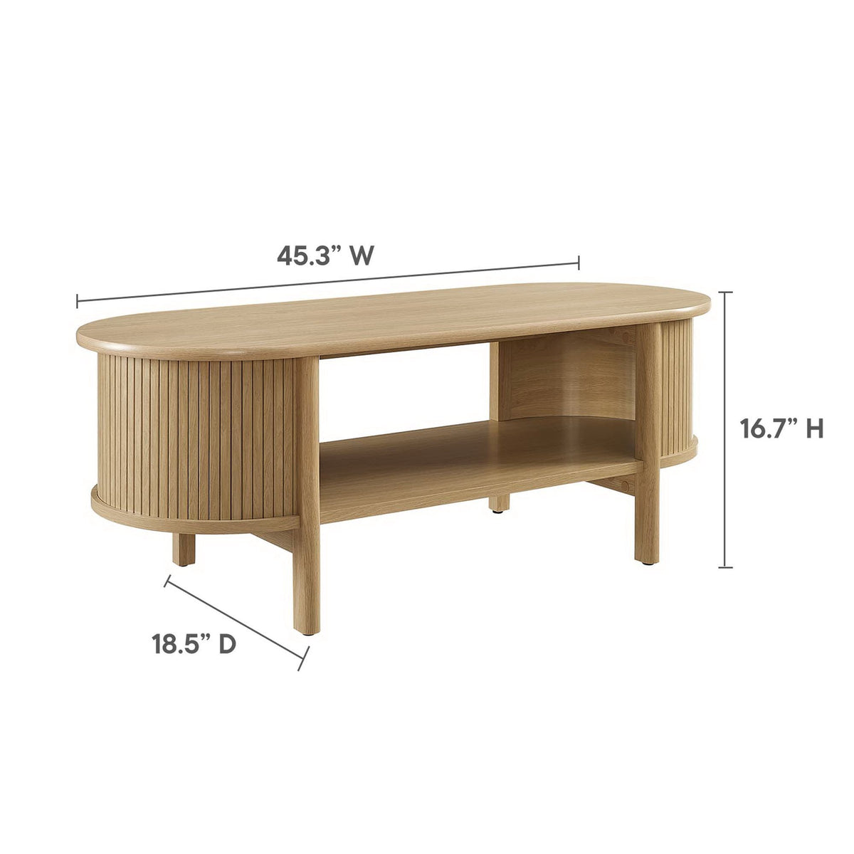 Cadence Coffee Table by Modway Mid-Century Modern Rubberwood, photo 18 of 21