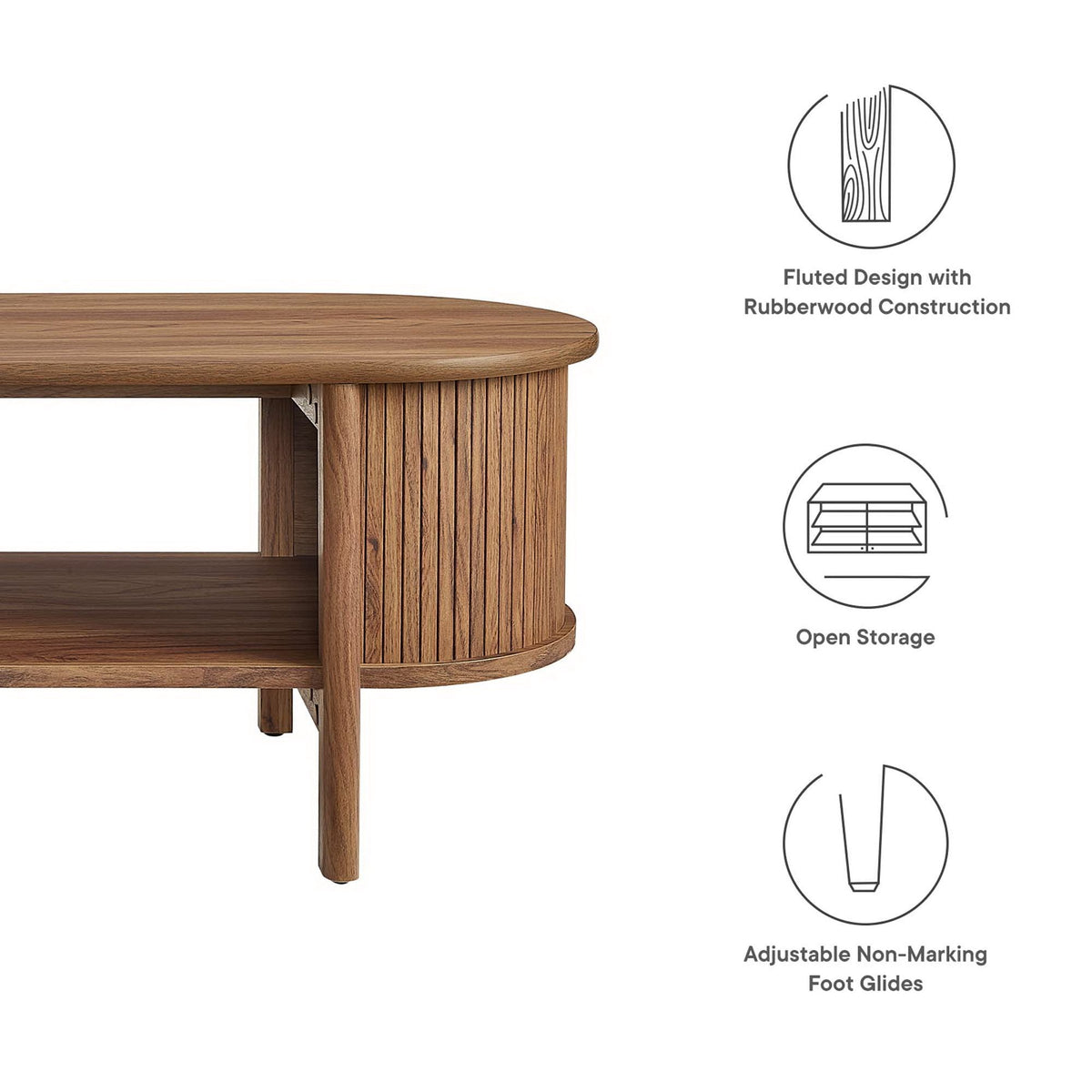 Cadence Coffee Table by Modway Mid-Century Modern Rubberwood, photo 2 of 21